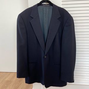 Ermenegildo Zegna Soft Navy Single Button Wool Blazer
